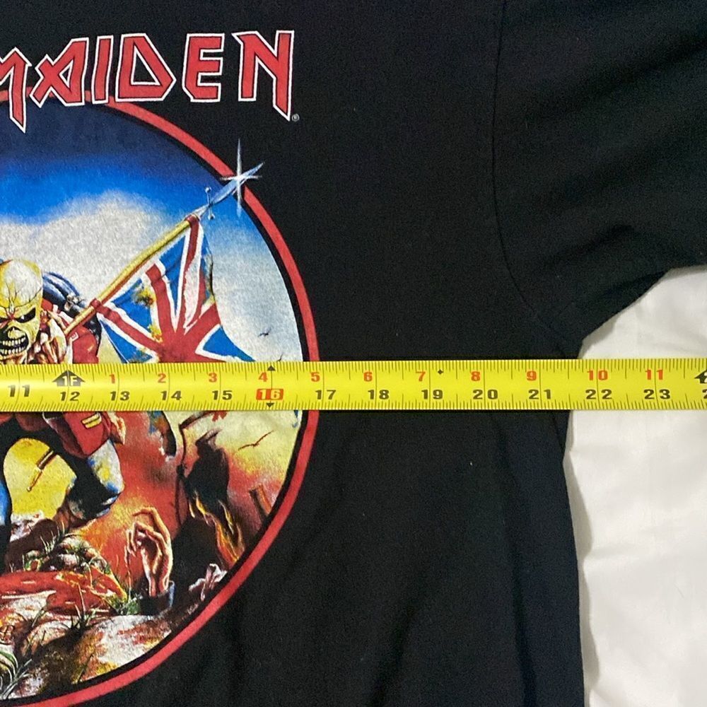 M&O Vintage 2002 Iron Maiden The Trooper Black T Shirt Size L - Picture 6 of 6